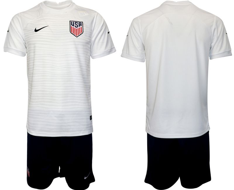 Cheap Men 2022 World Cup National Team United States home white blank Soccer Jersey